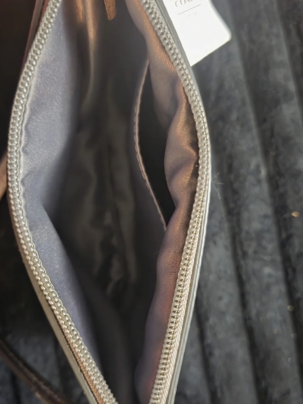 Coach wristlet metallic